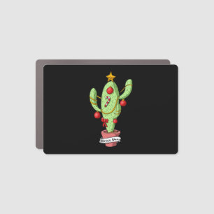 Christmas Cactus Tree Car Magnet