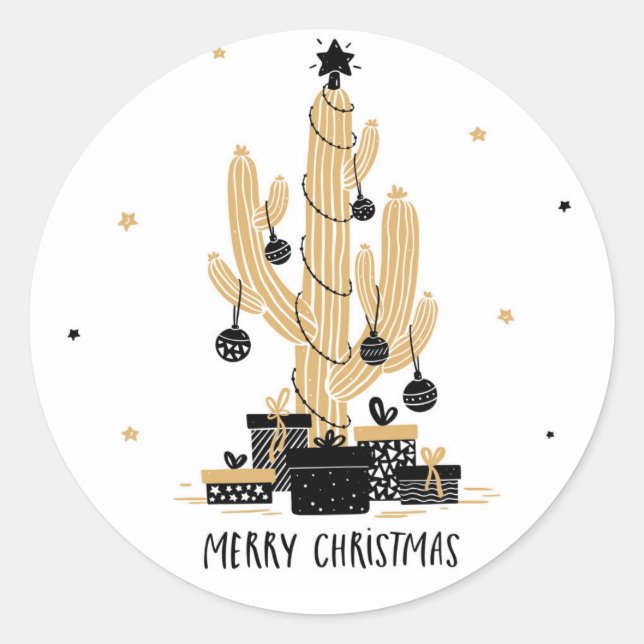 Christmas Cactus Tree Labels (Front)
