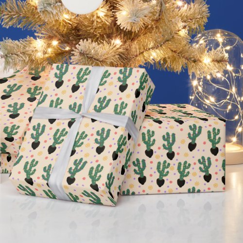 Christmas Cactus Wrapping Paper