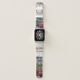 Christmas cafe bakery exterior with Christmas deco Apple Watch Band