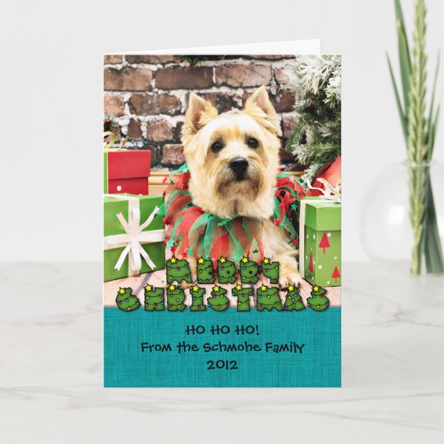 Christmas - Cairn Terrier - Lola Holiday Card (Front)