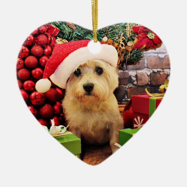 Christmas - Cairn Terrier - Roxy Ceramic Ornament (Front)