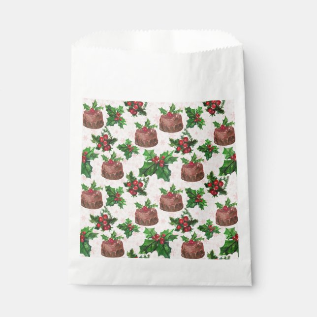 Christmas Cake Favor Bag (Front)