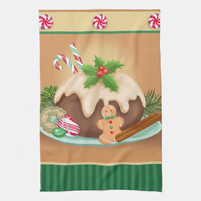 Christmas Cake Kitchen Towel (Vertical)