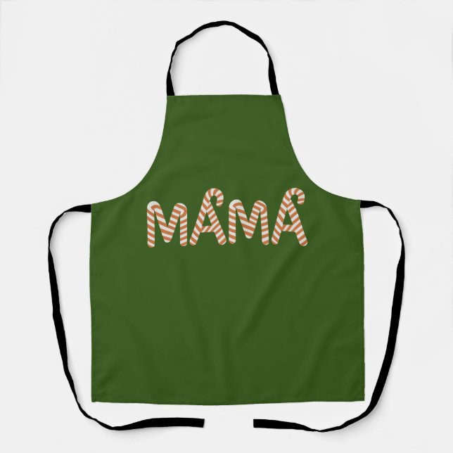 Christmas Cake Tree Mama Mom Sweater Funny Family Apron (Front)