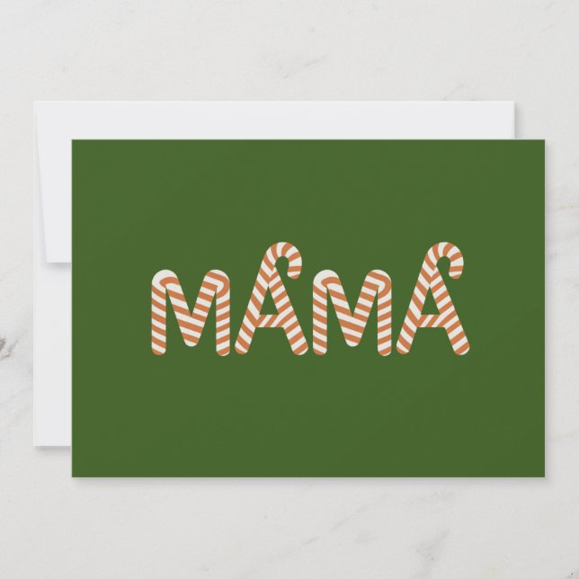 Christmas Cake Tree Mama Mom Sweater Funny Family Holiday Card (Front)