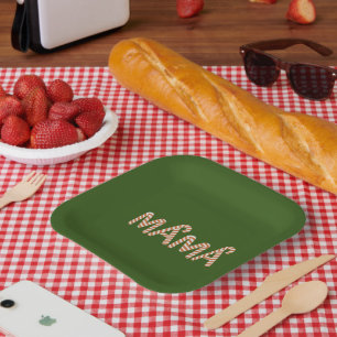 Christmas Cake Tree Mama Mom Sweater Funny Family Paper Plates