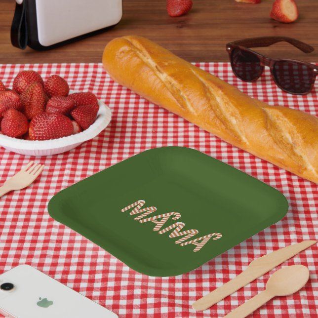 Christmas Cake Tree Mama Mom Sweater Funny Family Paper Plates (Picnic)