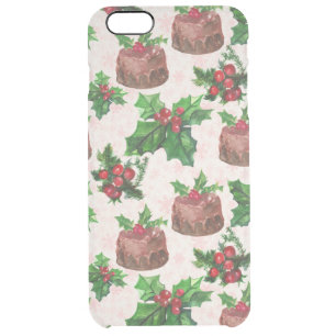 Christmas Cake Clear iPhone 6 Plus Case