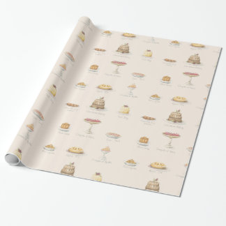 Christmas Cakes Wrapping Paper