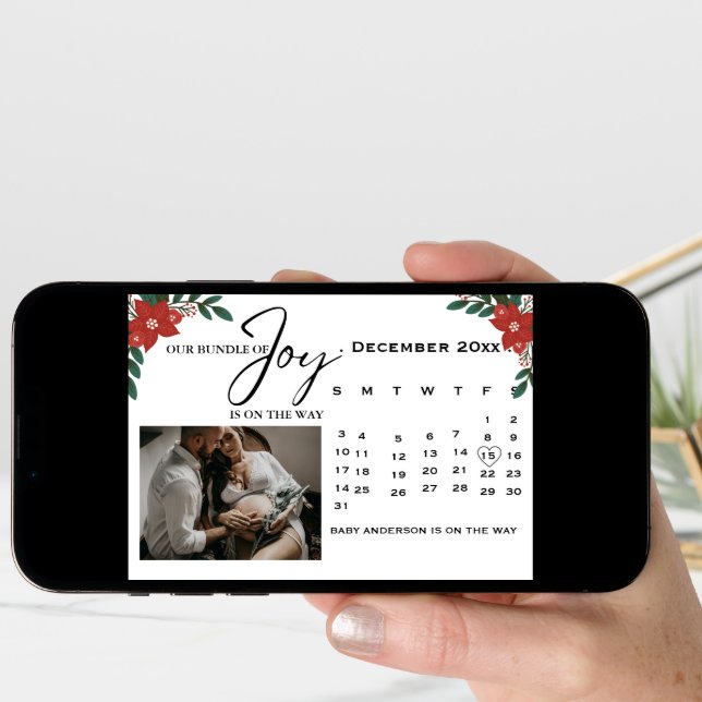 Christmas Calendar Pregnancy announcemen Announcement (Front Digital)