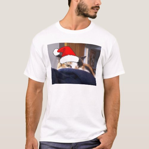 Christmas Calico Cat T_Shirt