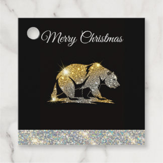 Christmas California Bear Favor Tags