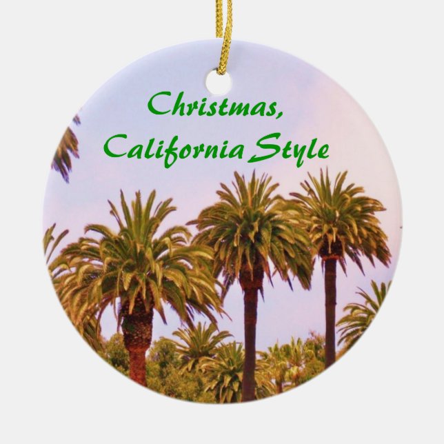 CHRISTMAS CALIFORNIA STYLE ornament (Front)