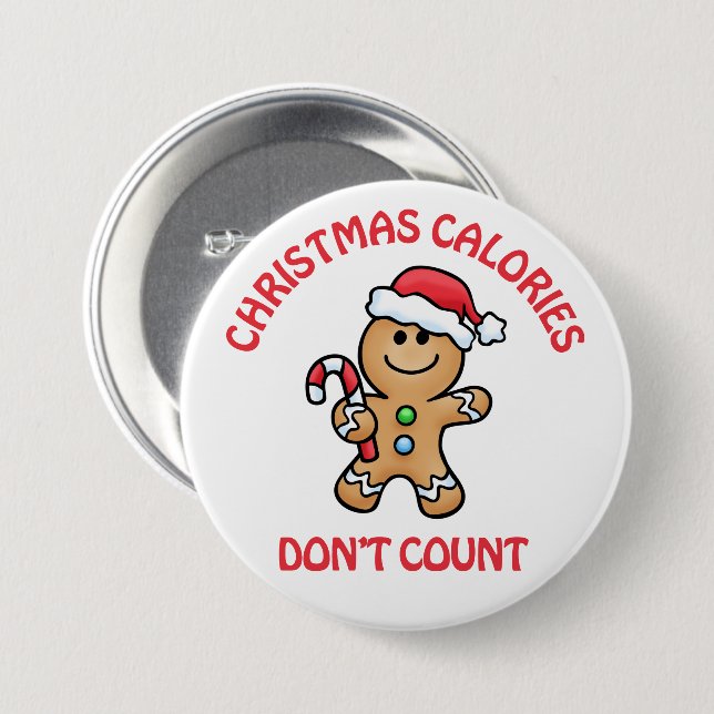 Christmas Calories Button (Front & Back)