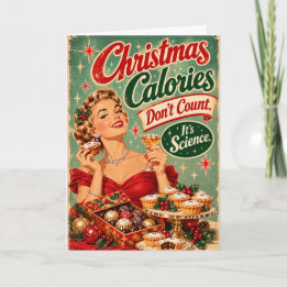 Christmas Calories Don’t Count – Funny Vintage Card