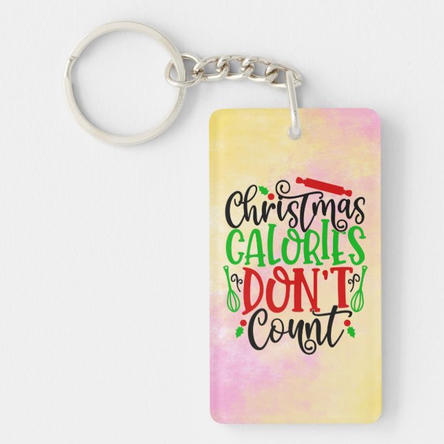 Christmas Calories Don't Count-56558 Keychain (Front)