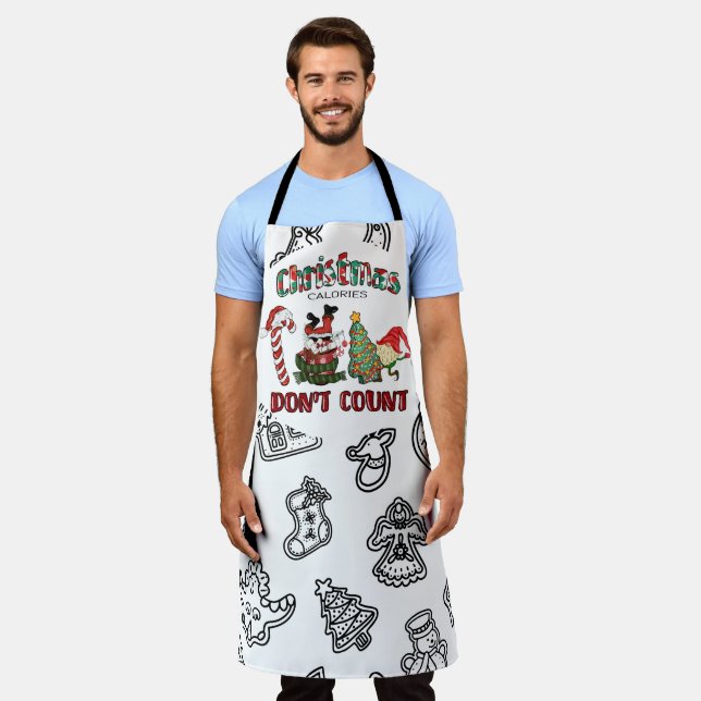 Christmas Calories Don't Count Apron  (Worn)