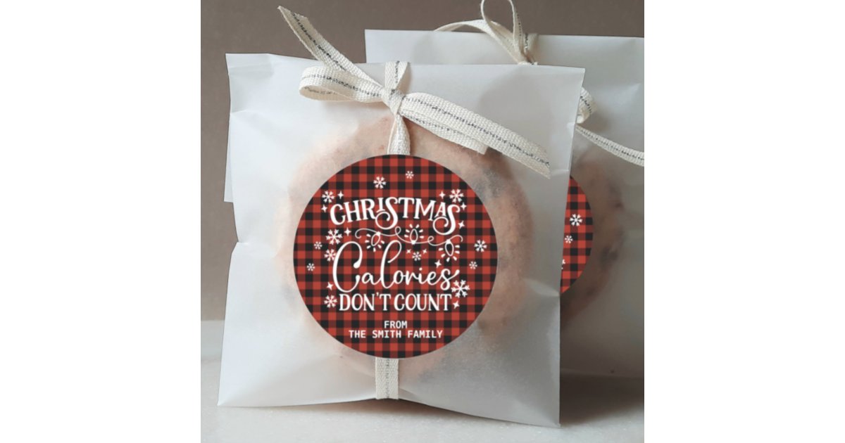 Christmas Calories Don't Count Classic Round Sticker | Zazzle