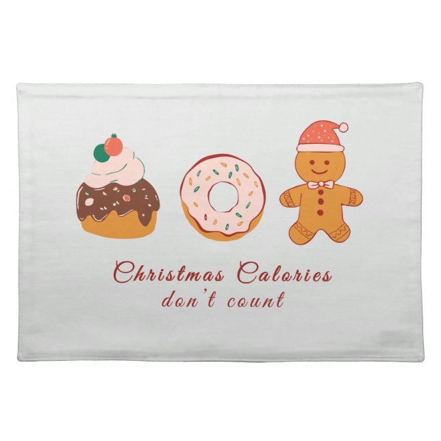 Christmas Calories Don't Count Cloth Placemat (Front)