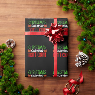 Christmas Calories Don't Count Cookies Family Wrapping Paper