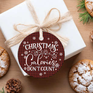 Christmas Calories Don't Count Favor Tags