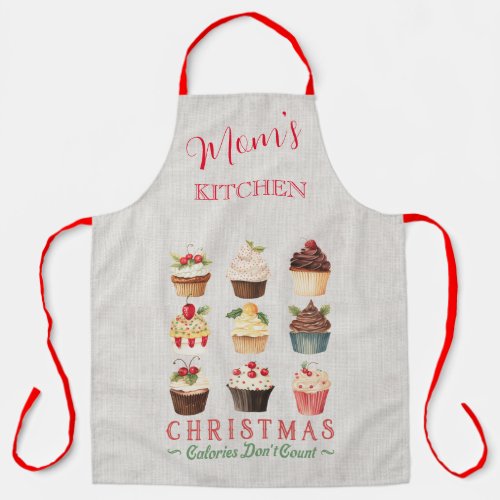 Christmas Calories Dont Count _ Holiday Cupcakes  Apron