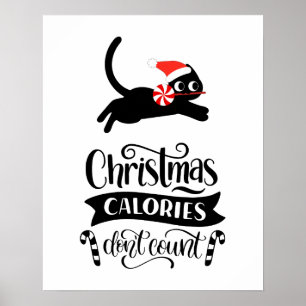 Christmas Calories Don't Count Holiday Poster