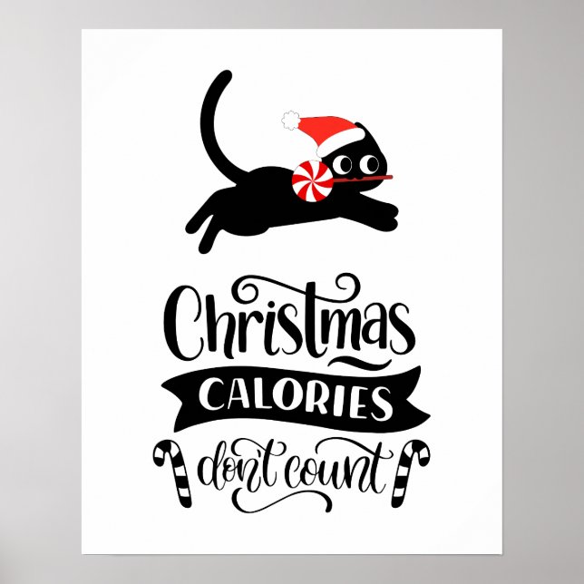 Christmas Calories Don't Count Holiday Poster (Front)