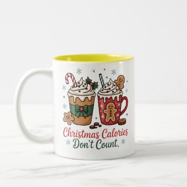 christmas calories don't count mug design  (Left)