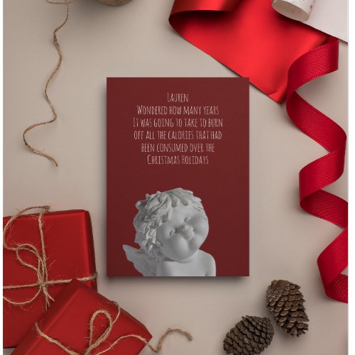 Christmas Calories Funny Customisable Holiday Card
