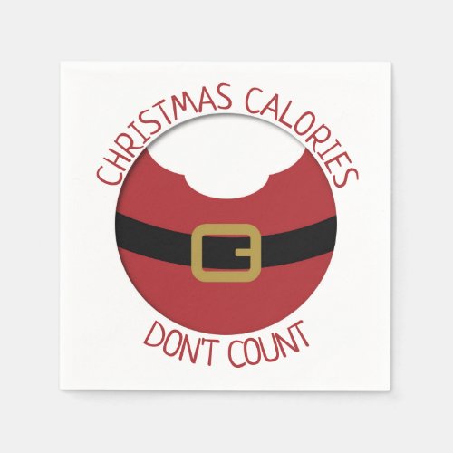 Christmas calories Santas belly red suit Napkins
