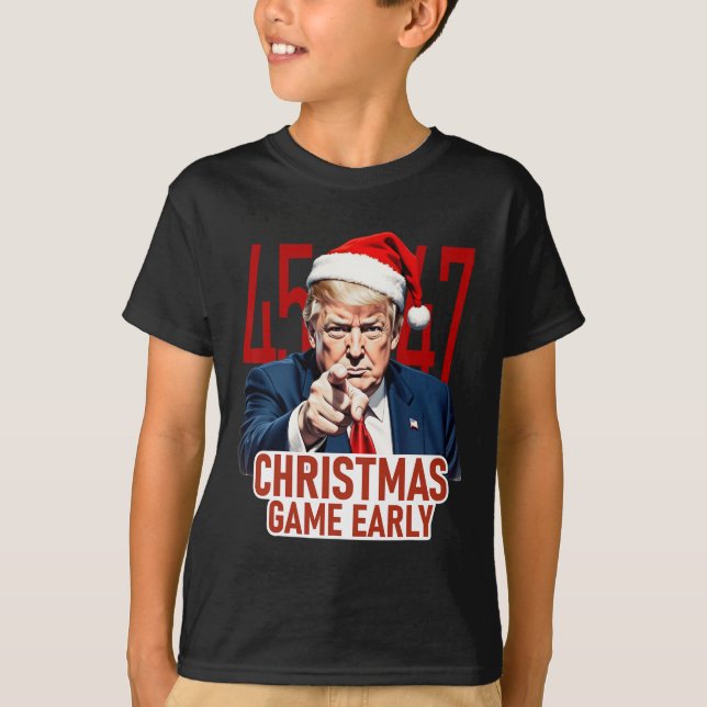 Christmas Came Early Funny Donald Trump Santa Clau T-Shirt (Front)