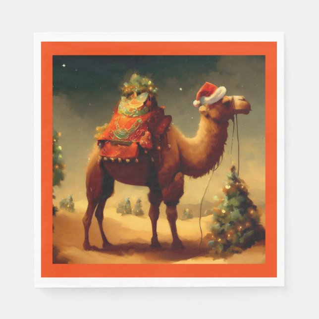 Christmas Camel 1 Napkins (Front)