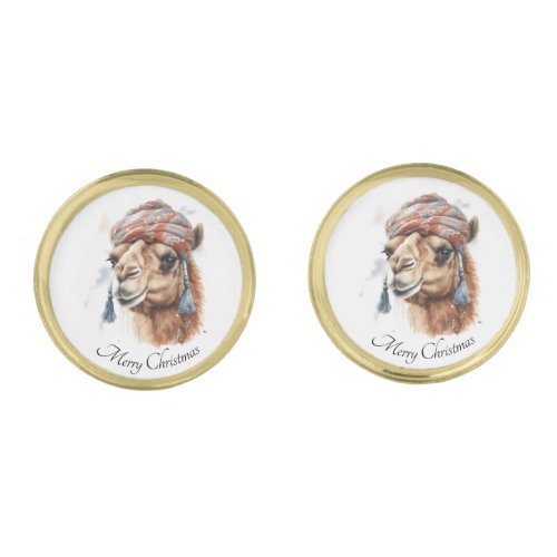 Christmas Camel customizable  Cufflinks