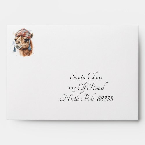 Christmas Camel customizable  Envelope