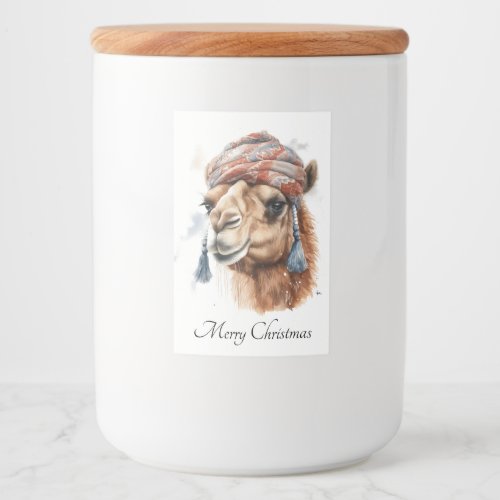 Christmas Camel customizable  Food Label