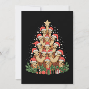 Christmas Camel Tree Xmas Family Holiday Season Card