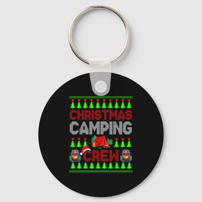Christmas Camng Crew Xmas Sweater Santa Camper Cam Keychain (Front)