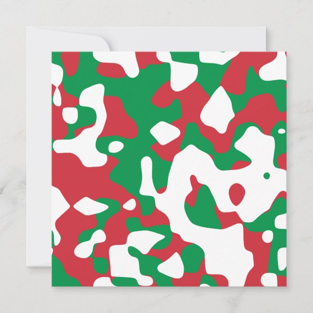 Christmas Camouflage Holiday Card (Front)