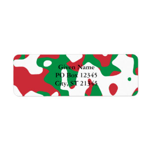 Christmas Camouflage Label