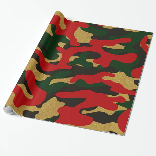 Camo Christmas Wrapping Paper 