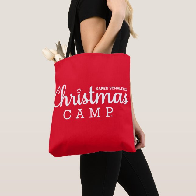 Christmas Camp Tote Bag | Christmas Bags  (Close Up)
