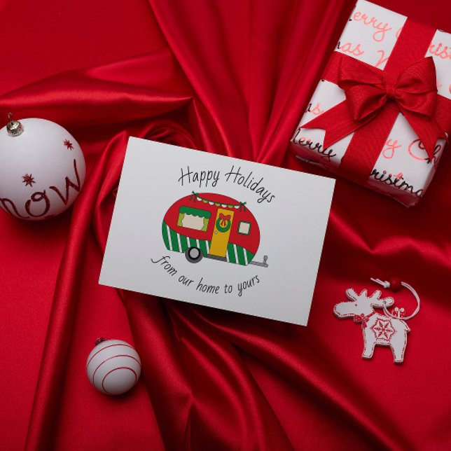 Christmas Camp Trailer Customizable Greeting Card (Creator Uploaded)