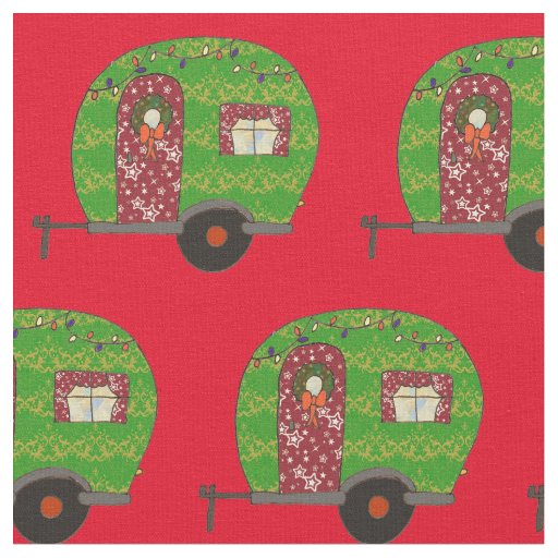 Christmas camper fabric