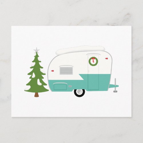 Christmas Camper Holiday Postcard