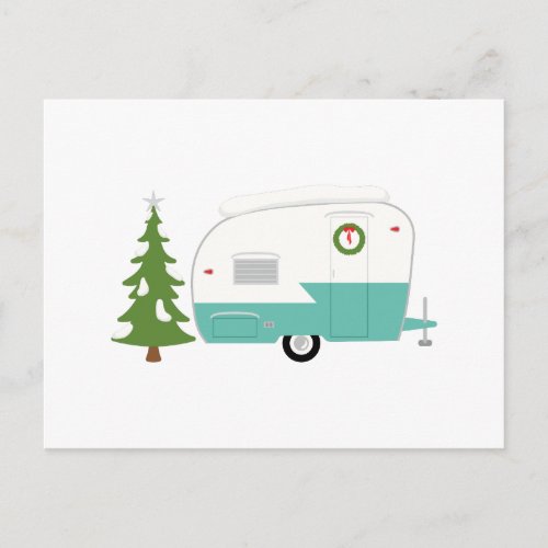 Christmas Camper Holiday Postcard