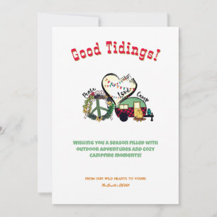 Christmas Camper Trailer Camping Outdoor Adventure Holiday Card