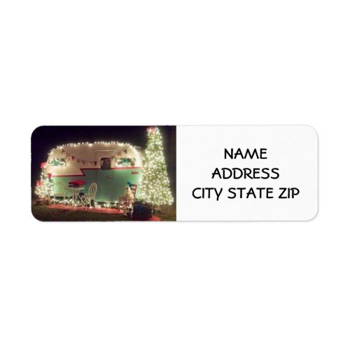 CHRISTMAS CAMPERS RETURN ADDRESS LABEL