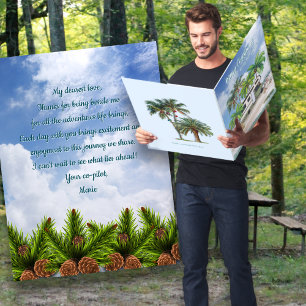 Christmas Camping Couple Best Friend Message Card